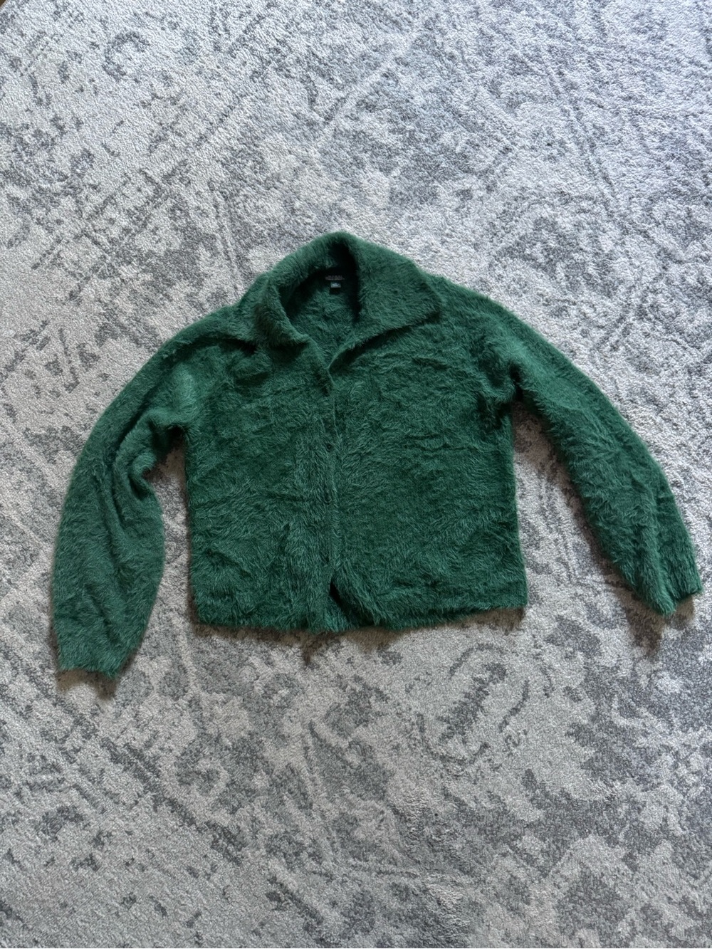 Women’s Green Fuzzy Sweater